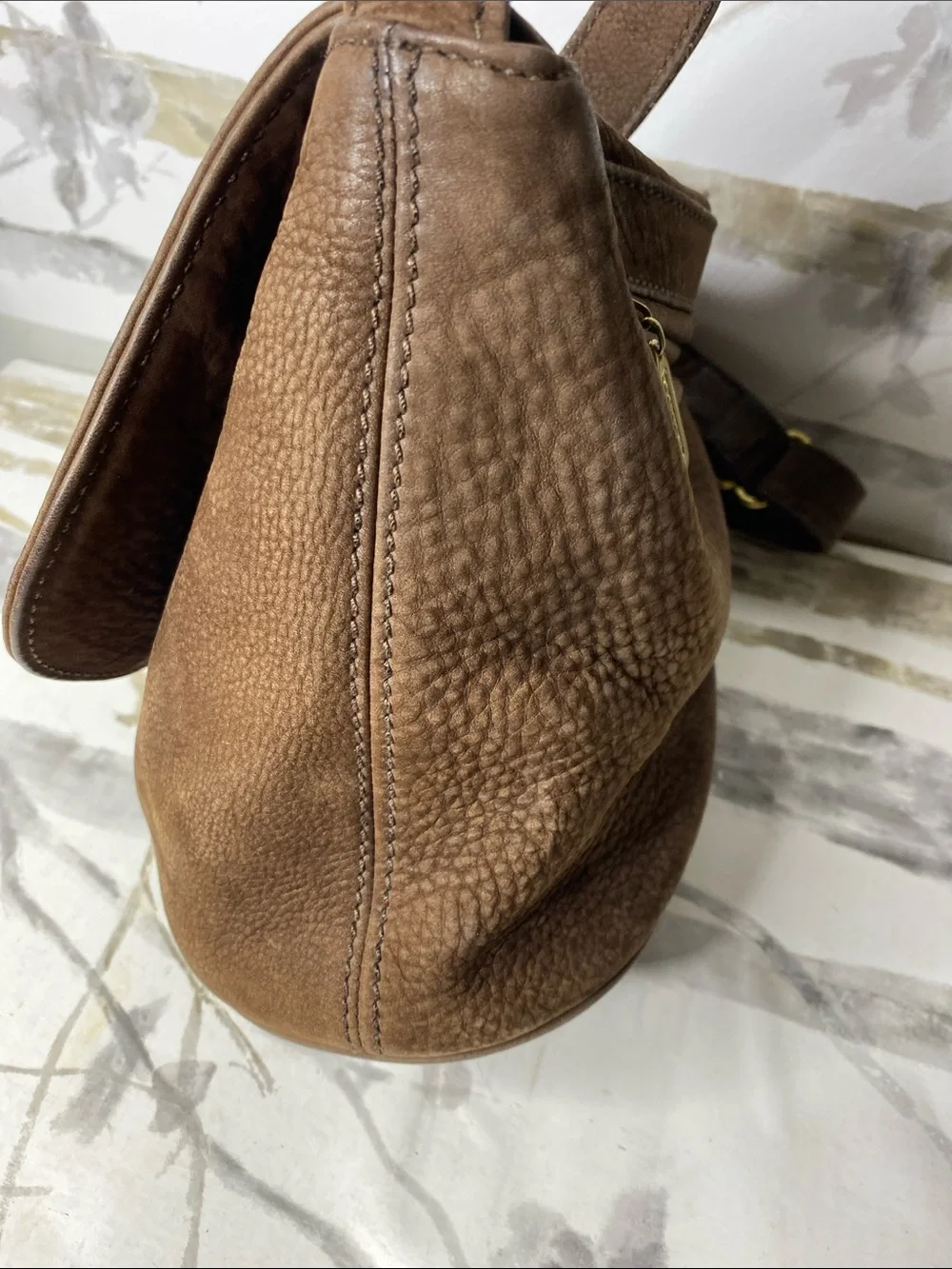 Coach Sonoma Nubuck Pebbled Leather Flap Shoulder Bag/crossbody (Style 4935)